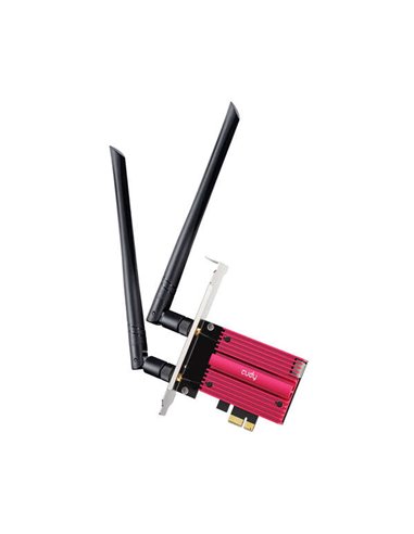 Cudy - Adaptateur réseau tri-bande WE3000S PCI-e AX5400 WiFi 6E - Bluetooth 5.2 - 2 antennes externes