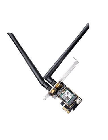 Cudy - Adaptateur réseau tri-bande WE3000 PCI-e AX5400 WiFi 6E - Bluetooth 5.2 - 2 antennes externes