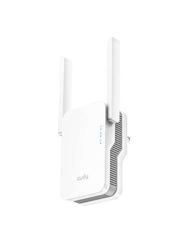 Cudy - Extension de portée bi-bande RE1800 AX1800 WiFi 6 - Jusqu'à 1201Mbps - Bouton WPS - 2 antennes externes