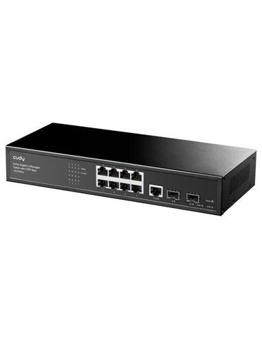 Cudy - Switch administrable GS2008S2 à 8 ports Gigabit L2 avec 2 ports Gigabit SFP