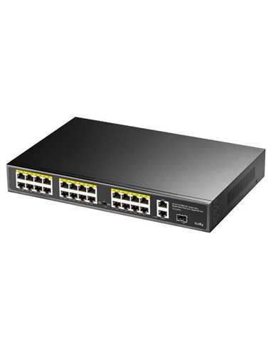 Cudy - FS1026PS1 Switch Gigabit PoE+ 24 ports 10/100 Mbits + 2 ports de liaison montante Gigabit + 1 emplacement SFP 1,25 Gbps