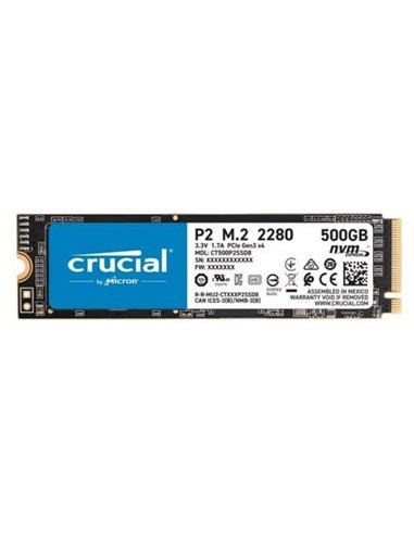 Crucial - Disque dur solide P2 SSD M2 500 Go 3D NAND NVMe PCIe