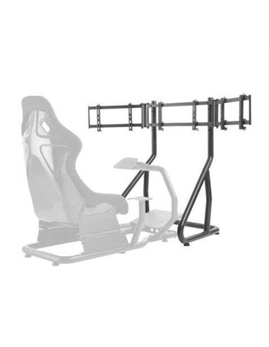 Cromad - Support pour 3 moniteurs de 24" à 32" Idéal pour une utilisation avec siège de cockpit de simulateur - Système antivol 