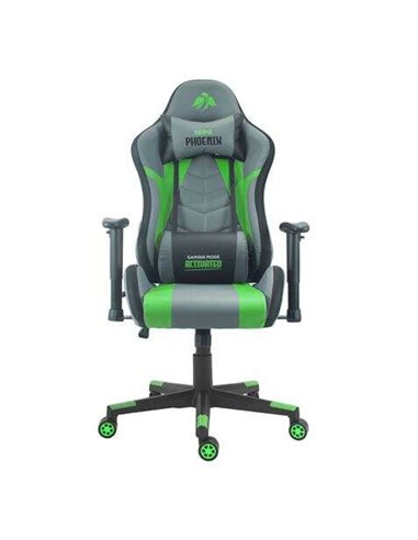 Cromad - Chaise de Gaming Série Phoenix - Hauteur Réglable avec Piston à Gaz Classe 2 - Inclinable jusqu'à 180º - Coussins Lomba