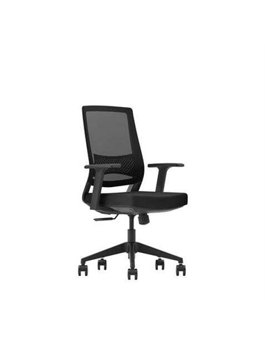 Cromad - Chaise de Bureau Gamme Senior SE2000 - Piston à Gaz Grade 4 - Support Lombaire - Dossier Mesh - Accoudoirs Fixes