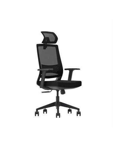 Cromad - Chaise de Bureau Senior Gamme SE1000 - Piston à Gaz Grade 4 - Support Lombaire et Cervical - Dossier Mesh - Accoudoirs 