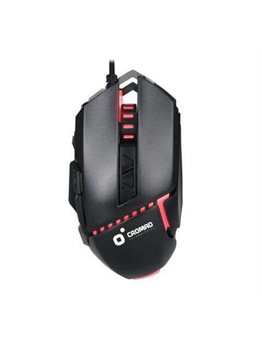 Cromad - Souris Gaming USB G320 3200dpi - 8 Boutons - Eclairage LED Rouge, Jaune et Vert - Utilisation Droitier - Câble 1,50m