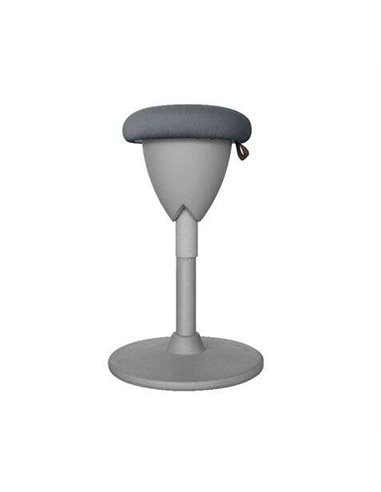 Cromad - Tabouret Polyvalent Design - Assise à Hauteur Réglable - Pivotant à 360º - Tissu Imperméable - Couleur Gris