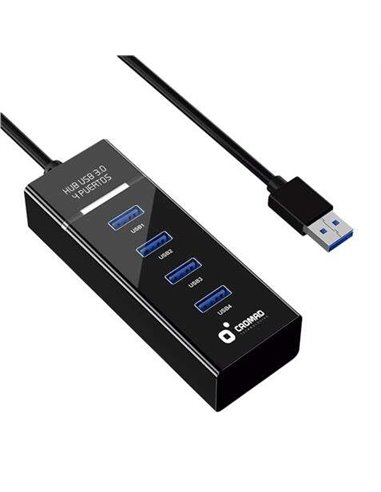 Cromad - Câble USB 3.0 - Longueur 30 cm - Vitesse de transfert 5 Gbps - 4 Ports - Aucune installation requise - Compatible avec 