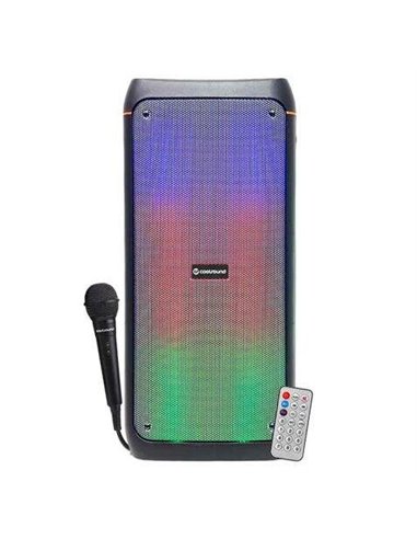 Coolsound - Party Boom A390 Enceinte Bluetooth portable 150W 2x 8" - Éclairage LED - USB, MicroSD, Jack3.5mm - Batterie 3.7V 300