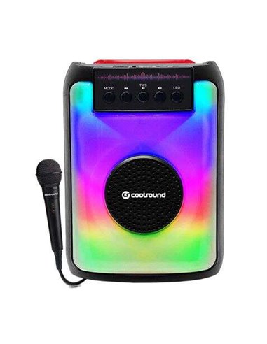 Coolsound - Party Boom A380 Enceinte Bluetooth portable 20W 3" - Éclairage LED - USB, MicroSD, Jack3.5mm - Batterie 3.7V 1500mAh