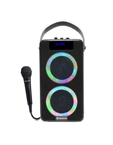 Coolsound - Party Boom A360 Enceinte Bluetooth portable 100W 2x 4" - Éclairage LED - USB, MicroSD, Jack3.5mm - Batterie 3.7V 450