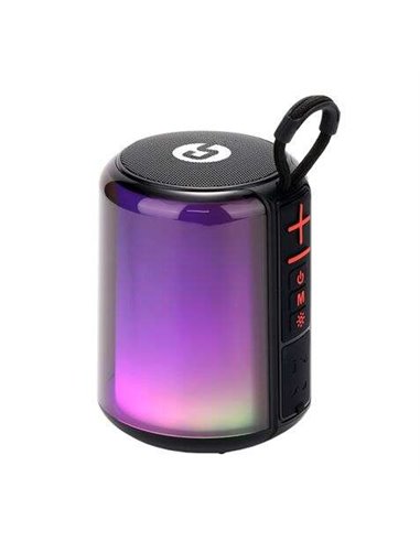 Coolsound - Enceinte Bluetooth Light Boom 5W - Poignée de transport - Effets lumineux LED - Couleur Noir