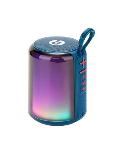 Coolsound - Enceinte Bluetooth Light Boom 5W - Poignée de transport - Effets lumineux LED - Couleur Bleu