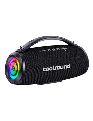 Coolsound - Enceinte Bluetooth Beach Boom 40W - Poignée de transport - Effet lumineux LED - Couleur Noir