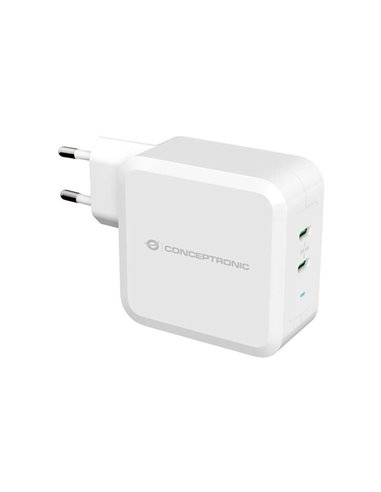 Conceptronic - Chargeur PD Universel Quick Charge Althea 2xUSB-C GaN 100W