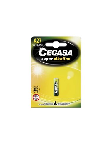 Cegasa - A27 Pack de 1 Pile Alcaline A27 12V - Haute Technologie - Fiabilité - Hautes Performances - Performances Maximales