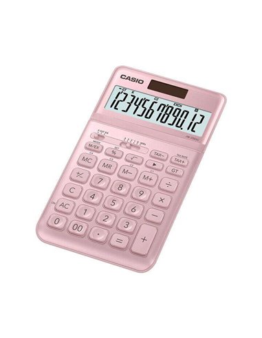 Casio - Calculatrice de bureau JW-200SC - Écran LCD à 12 chiffres inclinable réglable - Alimenté par énergie solaire et batterie