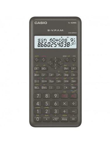 Casio - Calculatrice Scientifique FX-82MS 2ème Ed. - Écran LCD 2 lignes - 240 Fonctions Intégrées - 8 Mémoires Variables - Calcu