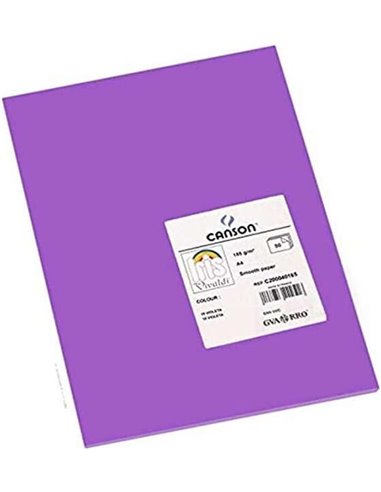 Canson - Guarro Pack de 50 Cartes Iris A4 de 185g - 21x29,7cm - Coloris Violet