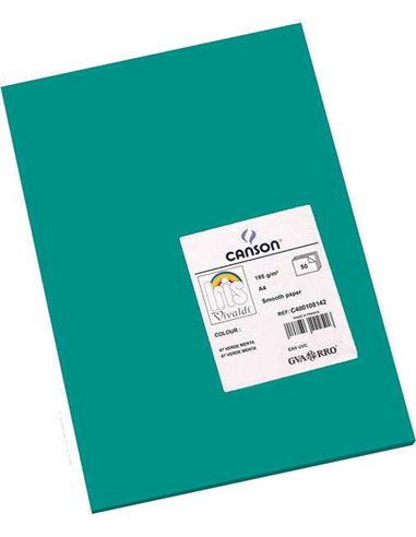 Canson - Guarro Paquet de 50 Papier Cartonné Iris A4 185g - 21x29.7cm - Coloris Vert Menthe