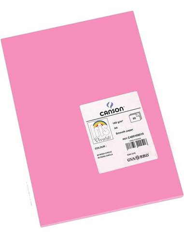 Canson - Guarro Paquet de 50 Papier Cartonné Iris A4 185g - 21x29.7cm - Coloris Rose Bubblegum