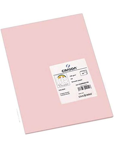 Canson - Guarro Paquet de 50 Papier Cartonné Iris A4 185g - 21x29.7cm - Coloris Rose