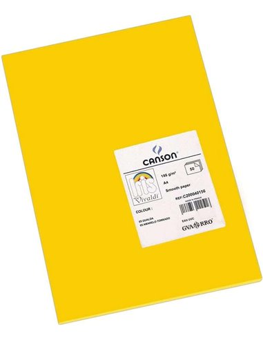 Canson - Guarro Pack de 50 Cartes Iris A4 de 185g - 21x29,7cm - Couleur Gualda