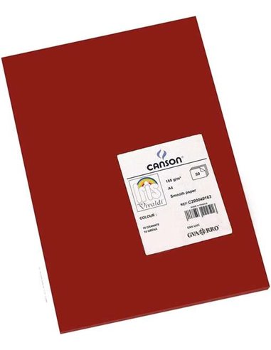 Canson - Guarro Lot de 50 Papier Cartonné Iris A4 185 g - 21x29,7 cm - Couleur Marron