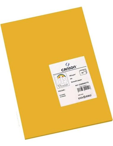 Canson - Guarro Lot de 50 Papier Cartonné Iris A4 185g - 21x29.7cm - Couleur Cuir