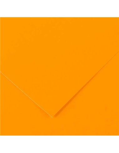 Canson - Guarro Pack de 25 Cartes Iris de 185g - 50x65cm - Coloris Orange Fluo