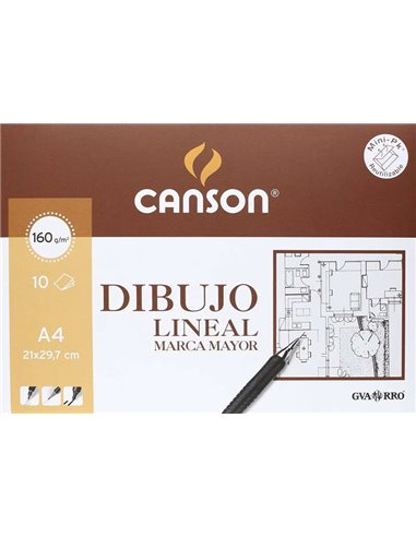 Canson - Guarro Minipack de 10 Feuilles - Grande Marque - 21x29,7 - 160g - Coloris Blanc