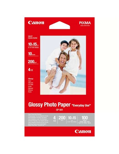 Canon - GP Batteries --501 Papier Photo A6 10x15cm Brillant 200gr 100 Feuilles