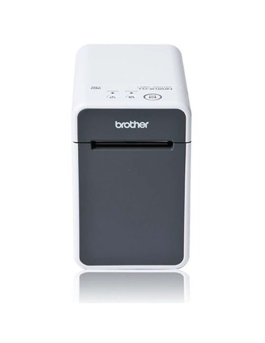 Brother - Imprimante d'étiquettes thermique TD2125N USB, LAN - Résolution 203 dpi - Vitesse 152,4 mm - Couleur Blanc/Gris