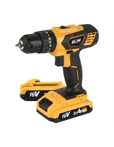 Blim - Marteau perforateur sans fil 16V 2Ah - Couple maximum 30Nm - 2 vitesses 0-400/0-1500rpm - Comprend 2 batteries et étui de