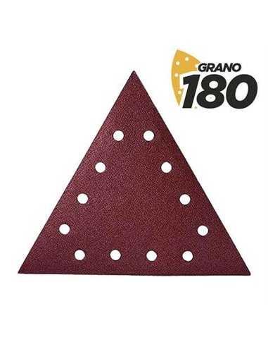 Blim - Pack de 5 Papiers Abrasifs avec Velcro pour Ponceuse BL0223 - Grain 180 - Format Triangulaire