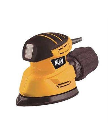 Blim - Ponceuse orbitale de type souris 130 W - Vitesse variable 0-15 000 tr/min - Système d'extraction de poussière - Comprend 