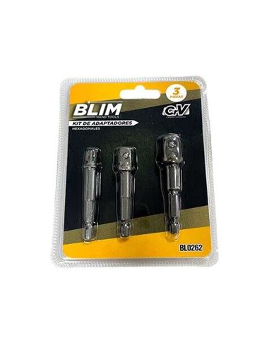 Blim - Kit 3 Adaptateurs 1/4 Hexagonal Vers 1/4-3/8-1/2