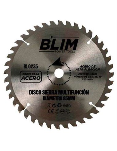 Blim - Disque à tronçonner en acier pour scie multifonction 85 mm - 80 dents avec revêtement carbure de TuNGS -teno