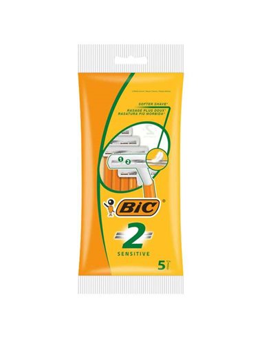 Bic - Sensitive 2 Pack de 5 Rasoirs Jetables 2 Lames