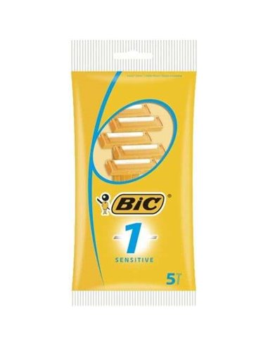 Bic - Sensitive 1 Pack de 5 Rasoirs Jetables 1 Lame