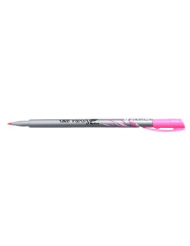 Bic - Stylo marqueur Intensity Medium 0,8 mm à pointe moyenne - Encre à base d'eau - Couleur rose