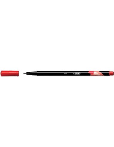 Bic - Marqueur Intensity Fine 0,8 mm à pointe fine - Course 0,4 mm - Encre à base d'eau - Couleur Rouge