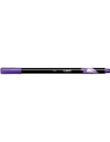 Bic - Marqueur Intensity Fine 0,8 mm à pointe fine - Course 0,4 mm - Encre à base d'eau - Couleur Violet