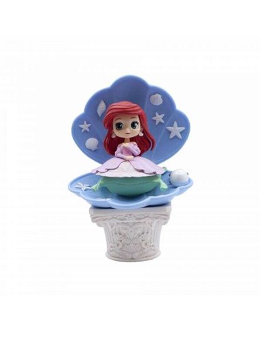 Banpresto - Personnages Disney Q Posket La Petite Sirène Ariel Ver.A Style Robe Rose - Figurine de Collection - Hauteur 12cm env