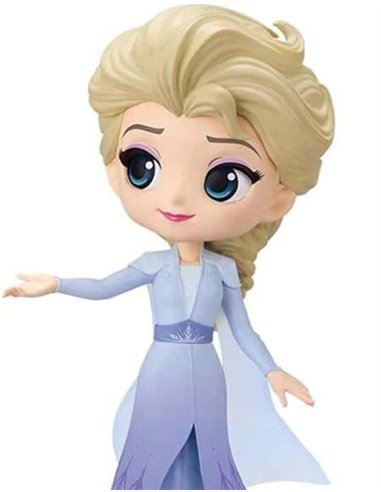 Banpresto - Personnages Disney Q Posket La Reine des Neiges 2 Vol. 2 Elsa - Figurine de Collection - Hauteur 14cm env. - Fabriqu