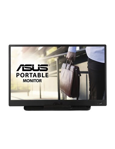 Asus - Moniteur portable ZenScreen MB165B 15.6" LED WSXGA 60Hz 16:9 - Réponse 10 ms - Alimenté par USB - Support intégré - Étui 