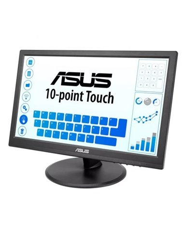 Asus - Moniteur tactile VT168HR 15,6" LED WXGA 60 Hz - Capacité tactile 10 points - Réponse 5 ms - 16:9 - USB, HDMI, VGA - VESA 