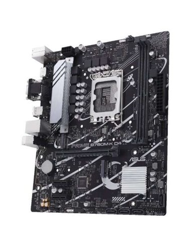 Asus - Carte mère Prime B760M-K D4 Intel 1700 2x DDR4 - HDMI, VGA, M.2, PCIe 4.0, 4x Sata III, USB 3.2, Aura Sync, MicroATX