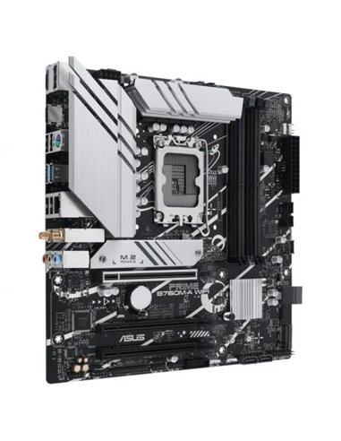 Asus - Carte mère WiFi Prime B760M-A Intel LG -A1700 4x DDR5 - HDMI, M.2, PCIe4.0, 4x Sata III, USB 3.2, MicroATX